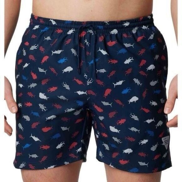 NWT Columbia PFG 2XL 6" Rambler Men’s Water Shorts Black Performance Swim - Picture 1 of 4